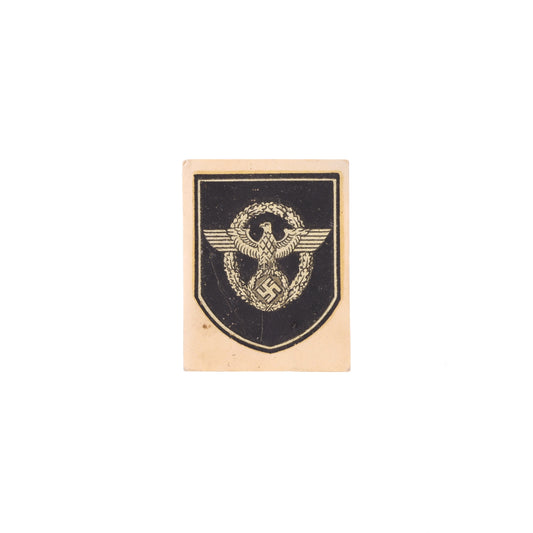 WWII German Unissued Polizei Helmet Decal