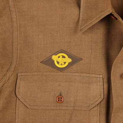 WWII U.S. Army 37th Infantry Division T/5's M37 Wool Service Shirt Marked with Laundry Number (Size 15 x 33)