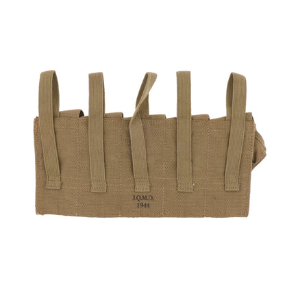 WWII U.S. Army 5-Cell Grenade Pouch by J.Q.M.D. (1944)