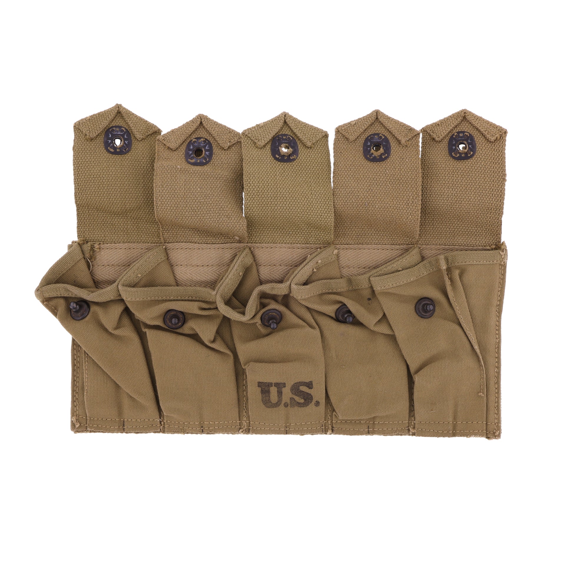 WWII U.S. Army 5-Cell Grenade Pouch by J.Q.M.D. (1944)