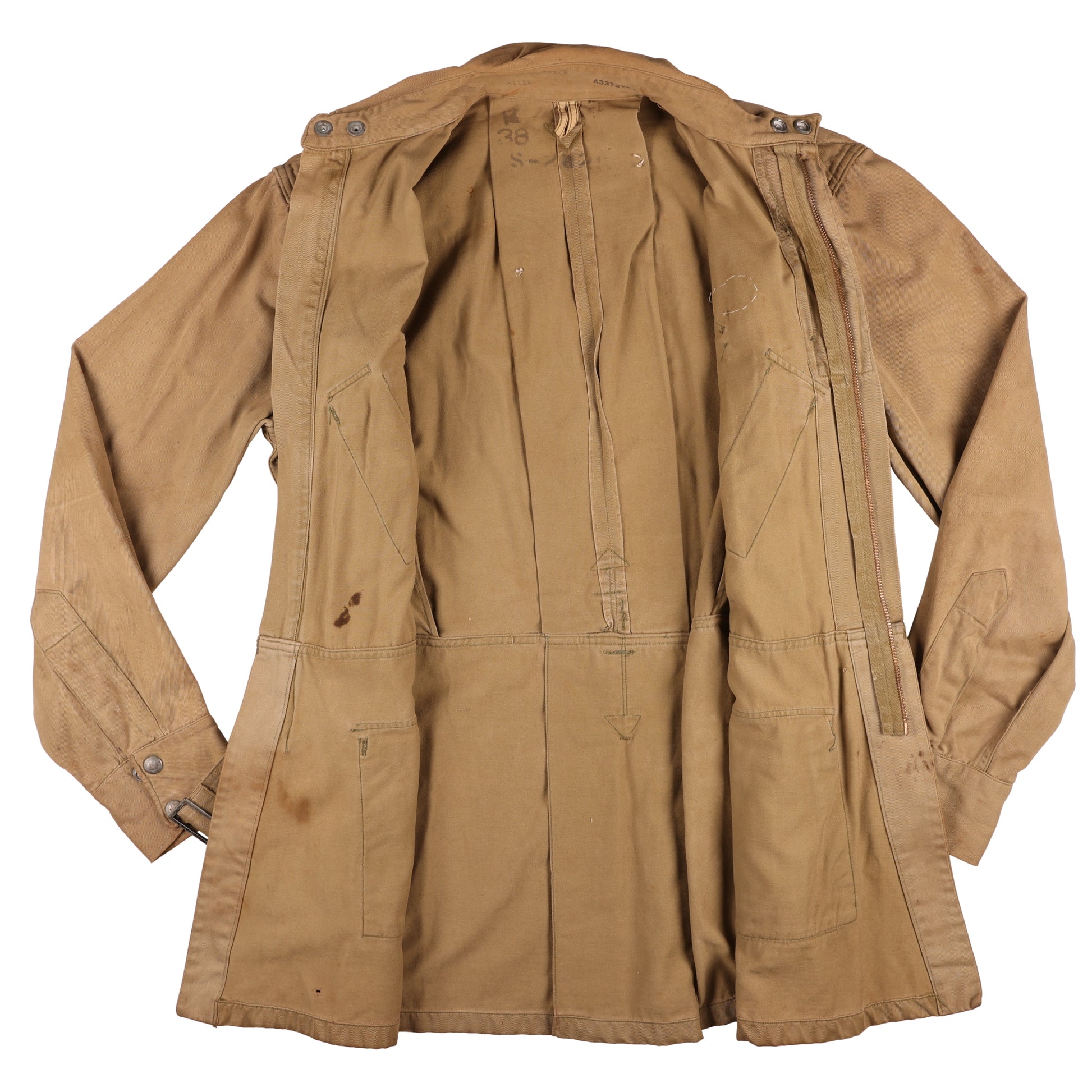 WWII U.S. Army 541st Parachute Infantry Regiment Paratrooper M1942 Jump Jacket Marked with Laundry Numbers (Size 38R)