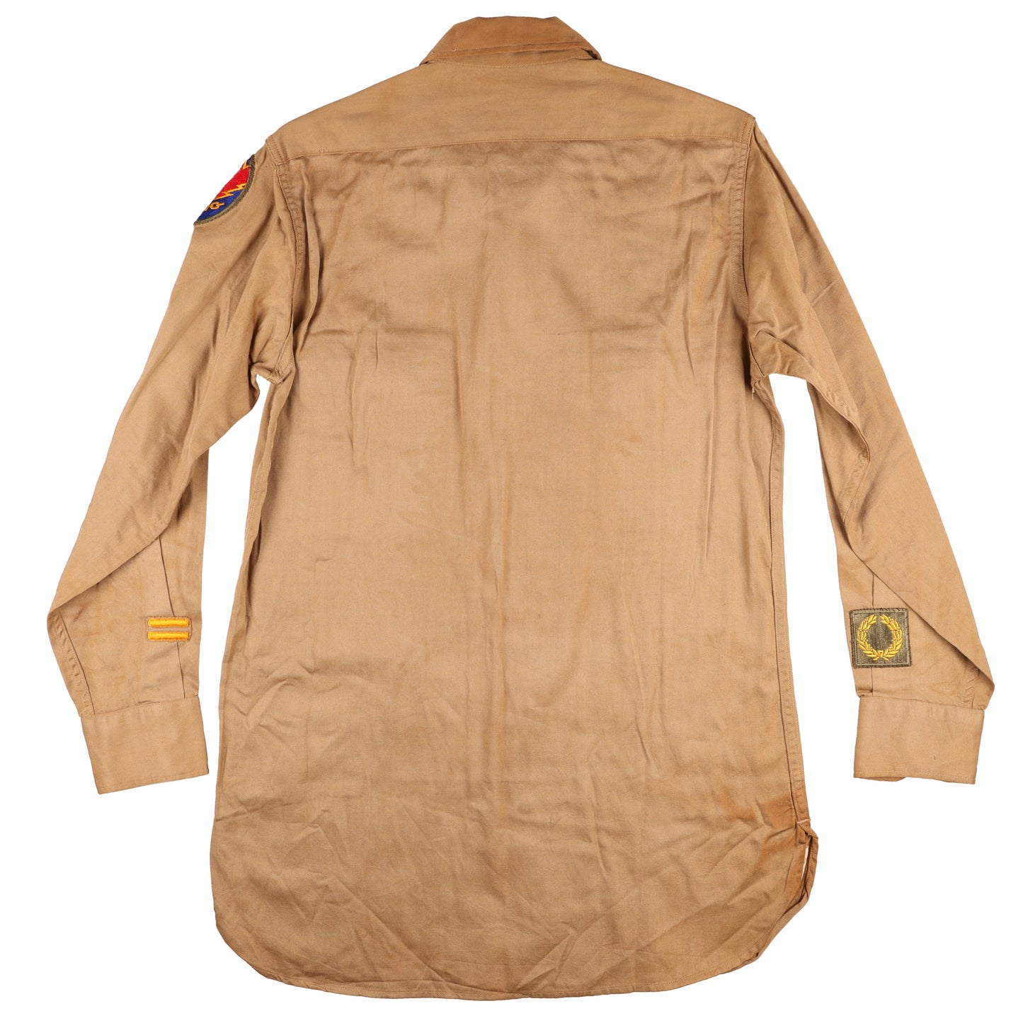 WWII U.S. Army Advance Section of the Communications Zone (ADSEC) T/Sgt.'s Khaki Cotton Service Shirt Size 14 1/2 x 32 (1944)