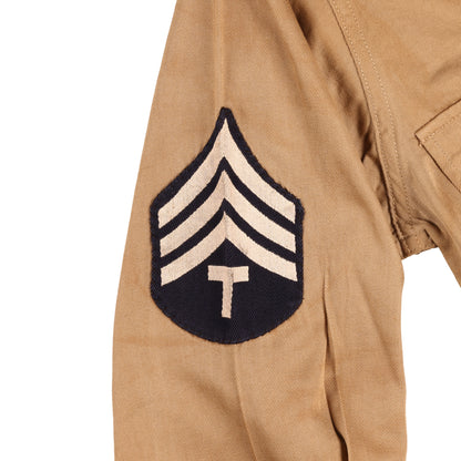 WWII U.S. Army Advance Section of the Communications Zone (ADSEC) T/Sgt.'s Khaki Cotton Service Shirt Size 14 1/2 x 32 (1944)