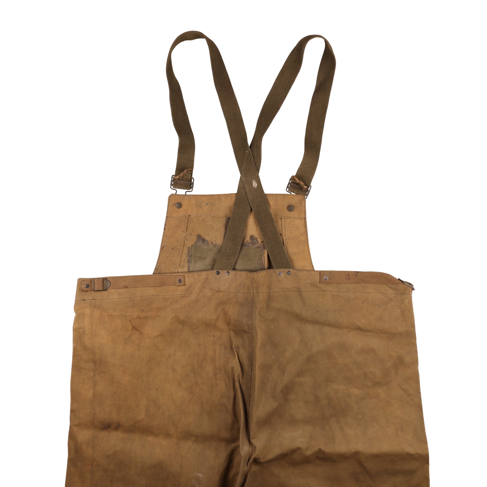 WWII U.S. Army Alaska Defense Command Wet Weather Parka, USN Coveralls, Wool Scarf, Socks, & Mukluks Attributed to Pete Mase