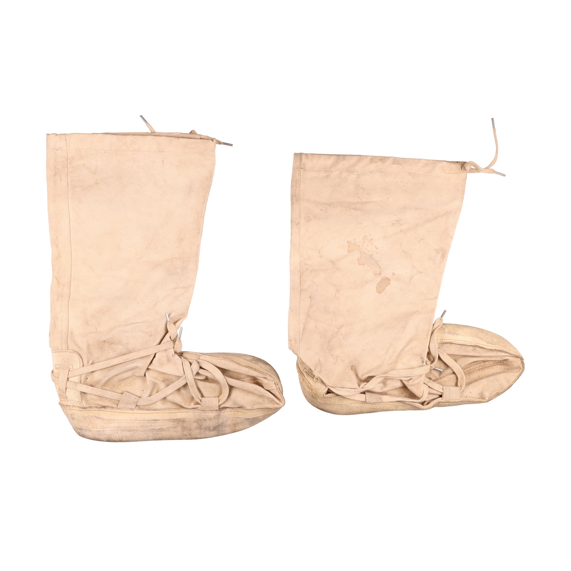 WWII U.S. Army Alaska Defense Command Wet Weather Parka, USN Coveralls, Wool Scarf, Socks, & Mukluks Attributed to Pete Mase