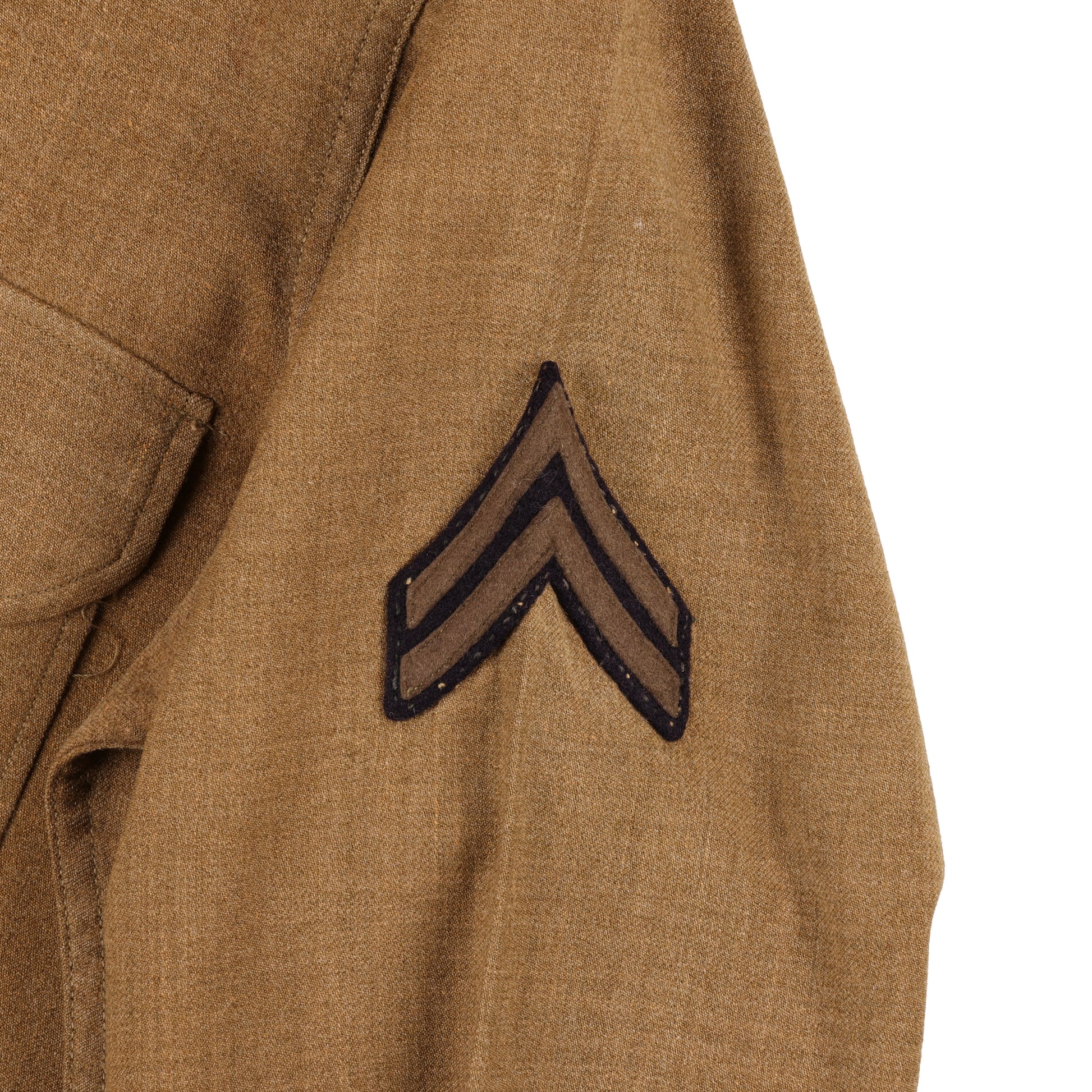 WWII U.S. Army Corporal's M37 Wool Service Shirt Marked with Laundry Number