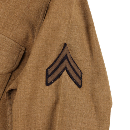 WWII U.S. Army Corporal's M37 Wool Service Shirt Marked with Laundry Number