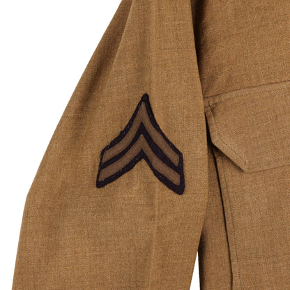 WWII U.S. Army Corporal's M37 Wool Service Shirt Marked with Laundry Number