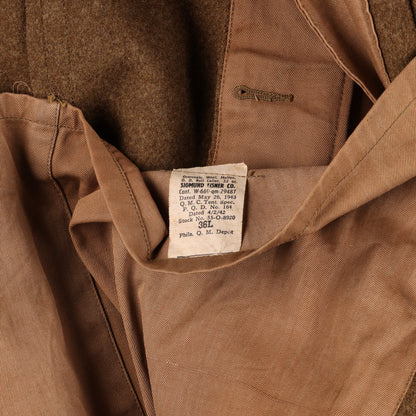 WWII U.S. Army Cpl.'s Wool Overcoat by Sigmund Eisner Co. Size 36L (1943)