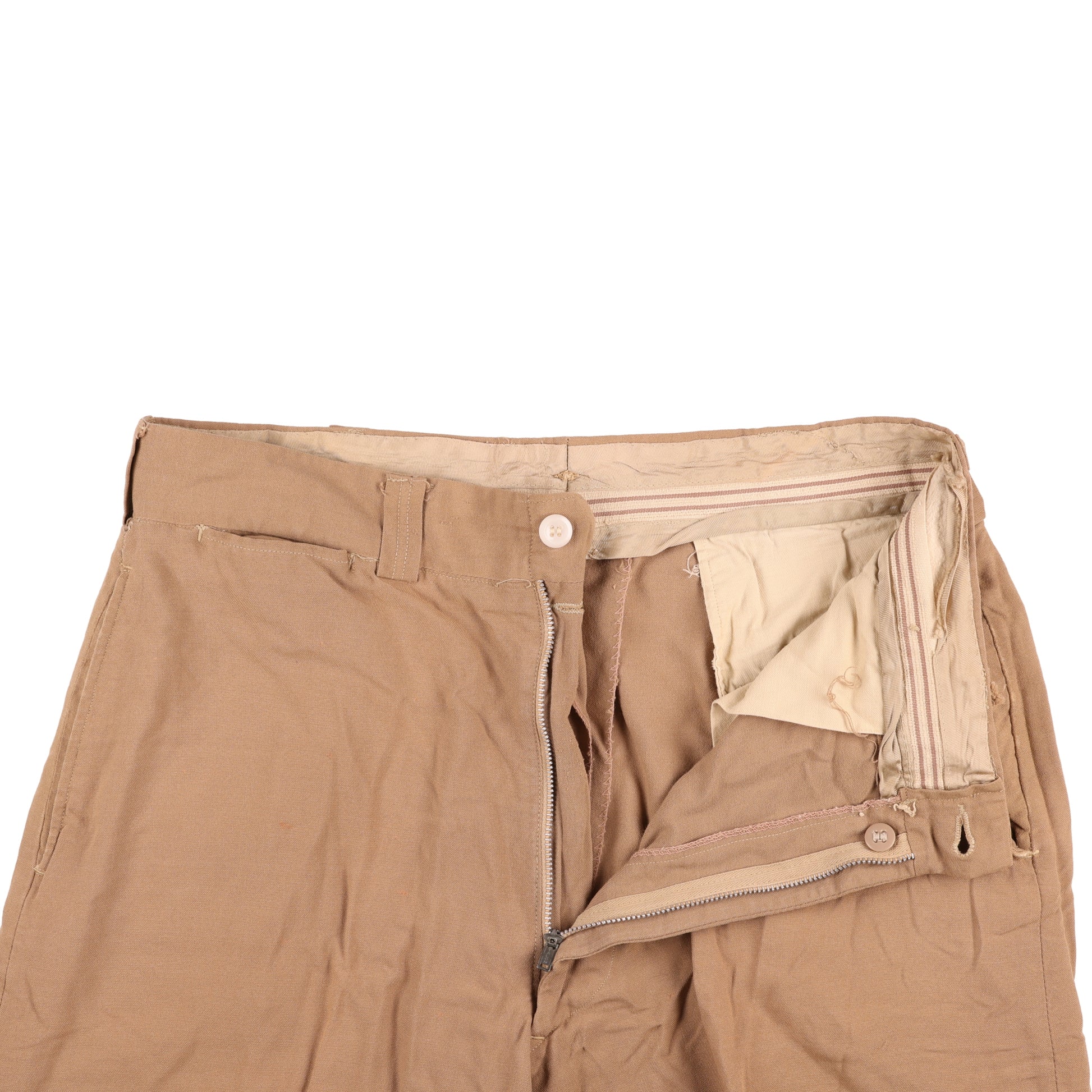 WWII U.S. Army Officer's Khaki Wool Service Trousers Named to "D. P. Southworth"