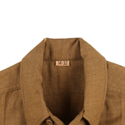 WWII U.S. Army Enlisted Man's M37 Wool Service Shirt by Dixie Mfg. Co., Inc. Size 14 x 32 (1944)