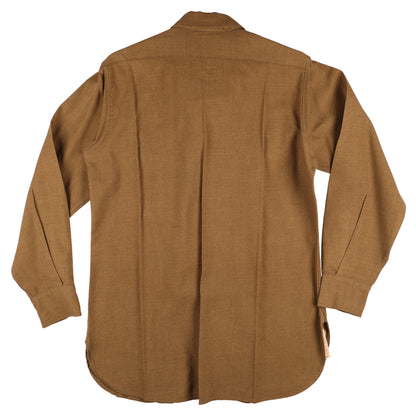 WWII U.S. Army Enlisted Man's M37 Wool Service Shirt with Gas Flap Marked with Laundry Number (Size 15 x 33)