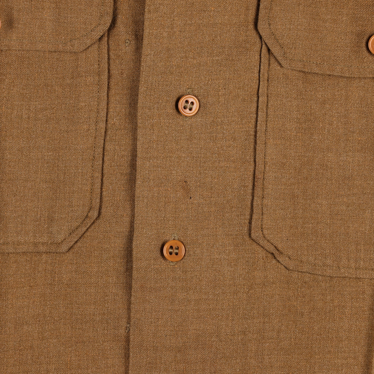 WWII U.S. Army Enlisted Man's M37 Wool Service Shirt with Gas Flap Marked with Laundry Number (Size 15 x 33)