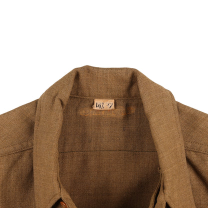 WWII U.S. Army Enlisted Man's M37 Wool Service Shirt with Gas Flap (Size 14 1/2 x 32)