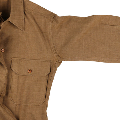 WWII U.S. Army Enlisted Man's M37 Wool Service Shirt with Gas Flap (Size 14 1/2 x 32)