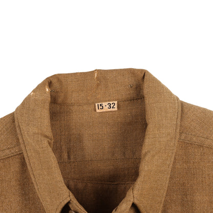WWII U.S. Army Enlisted Man's M37 Wool Service Shirt with Gas Flap (Size 15 x 32)
