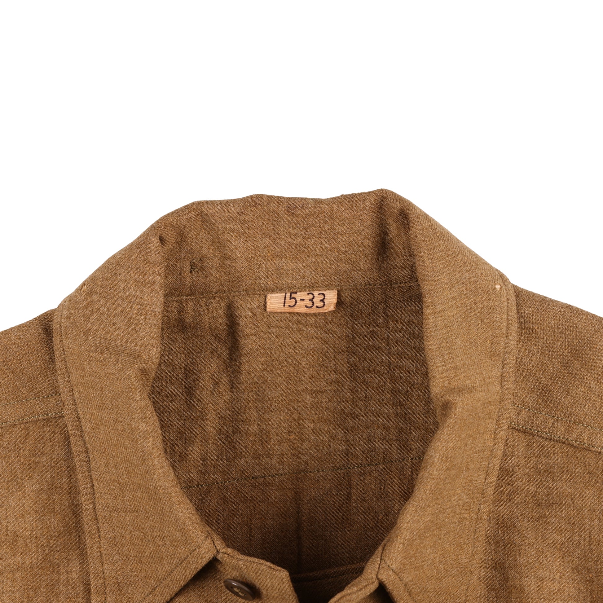 WWII U.S. Army Enlisted Man's M37 Wool Service Shirt with Gas Flap by Acme Shirt Co. (Size 15 x 33)