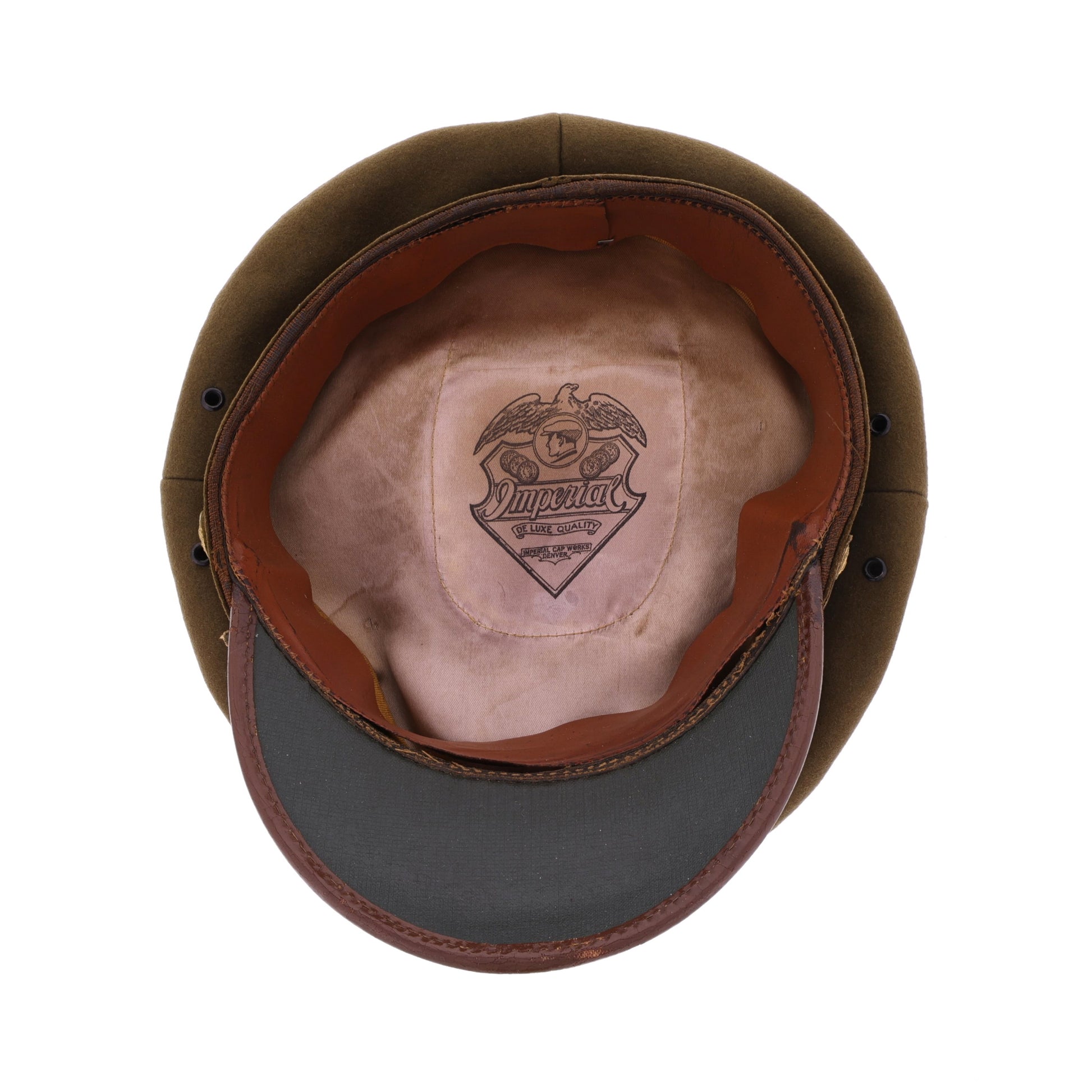 WWII U.S. Army Enlisted Man's Wool Crusher Cap by Imperial Cap Works (Size 6 7/8)