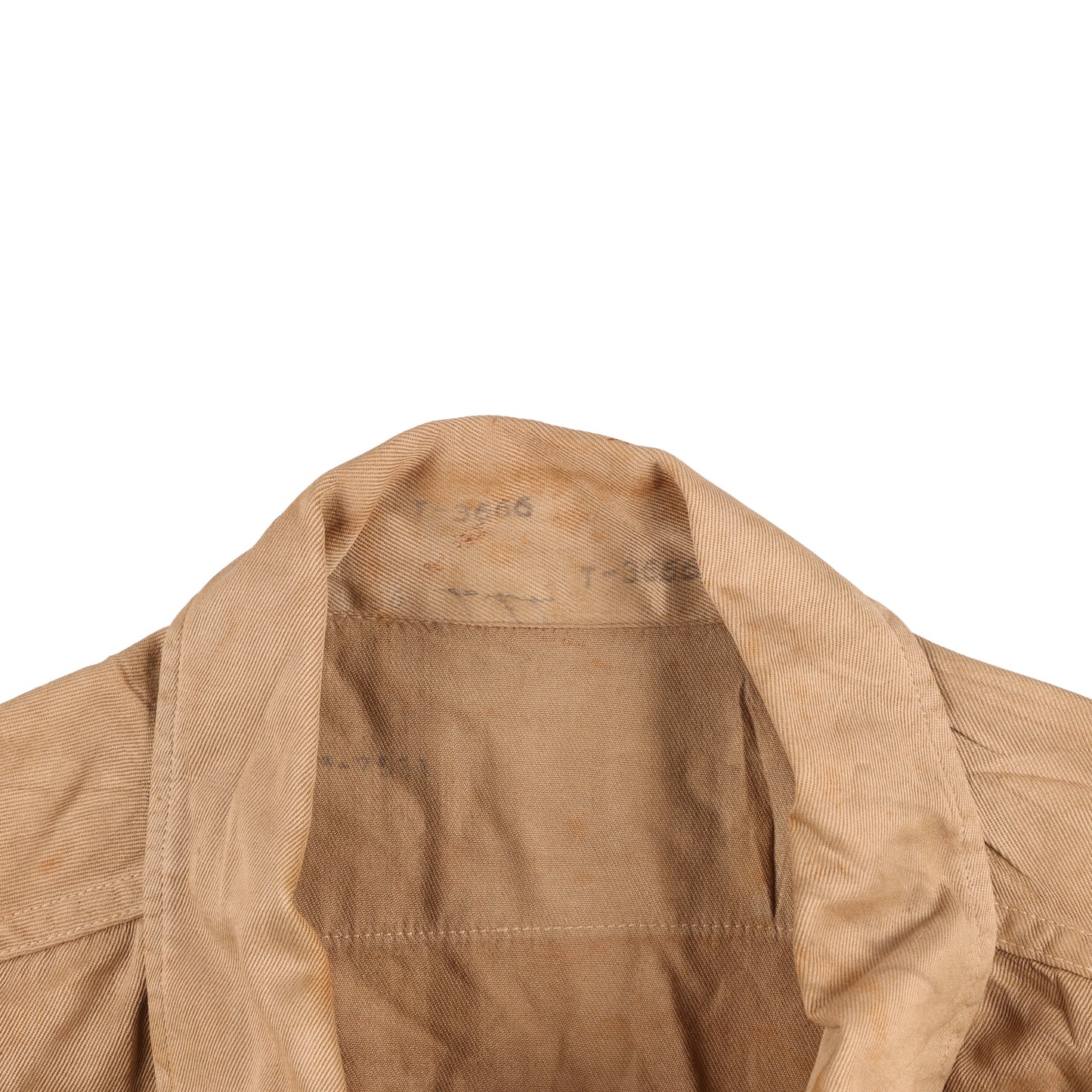 WWII U.S. Army Ground Forces T/5's Khaki Cotton Service Shirt Marked with Laundry Number