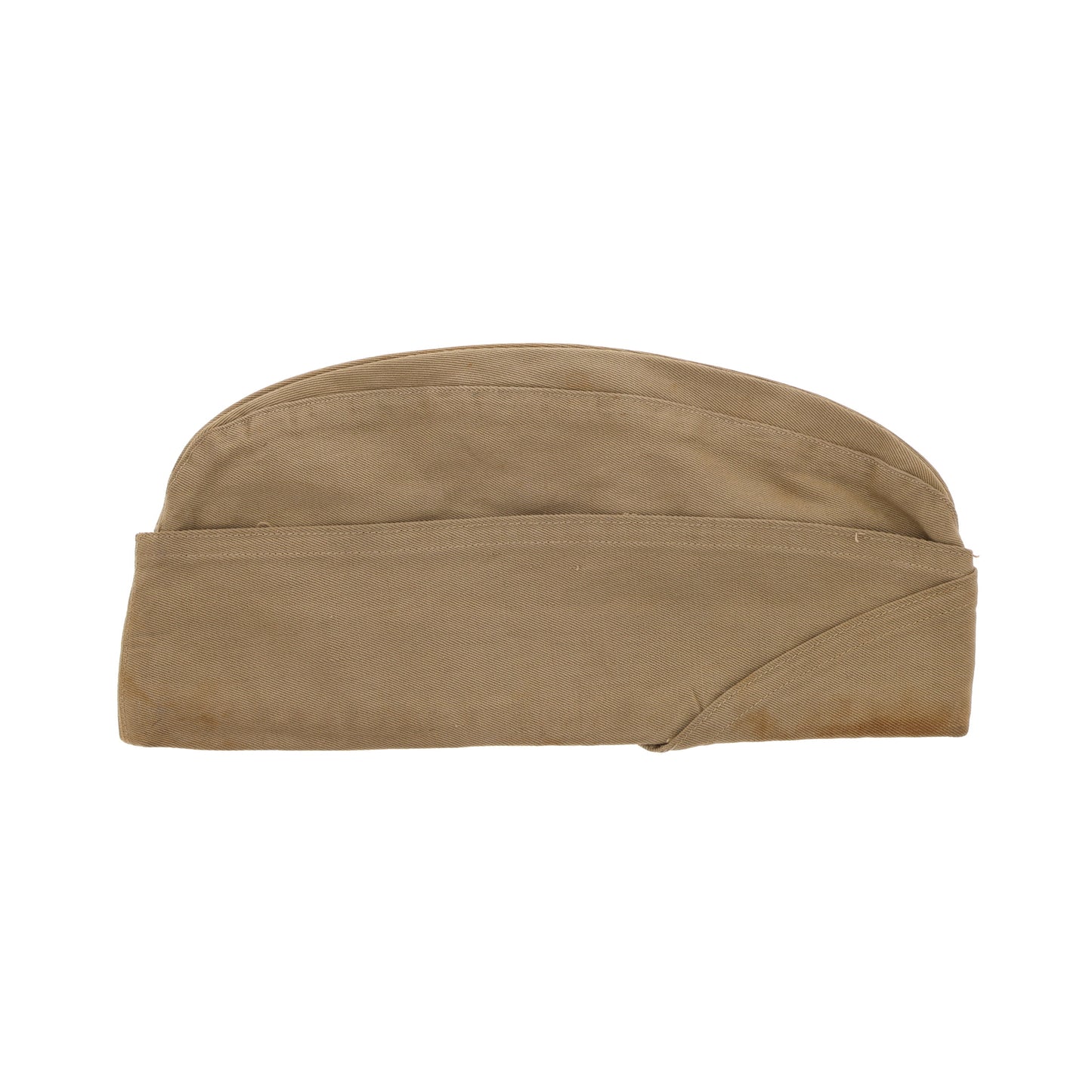 WWII U.S. Army Khaki Garrison Cap Marked with Laundry Number