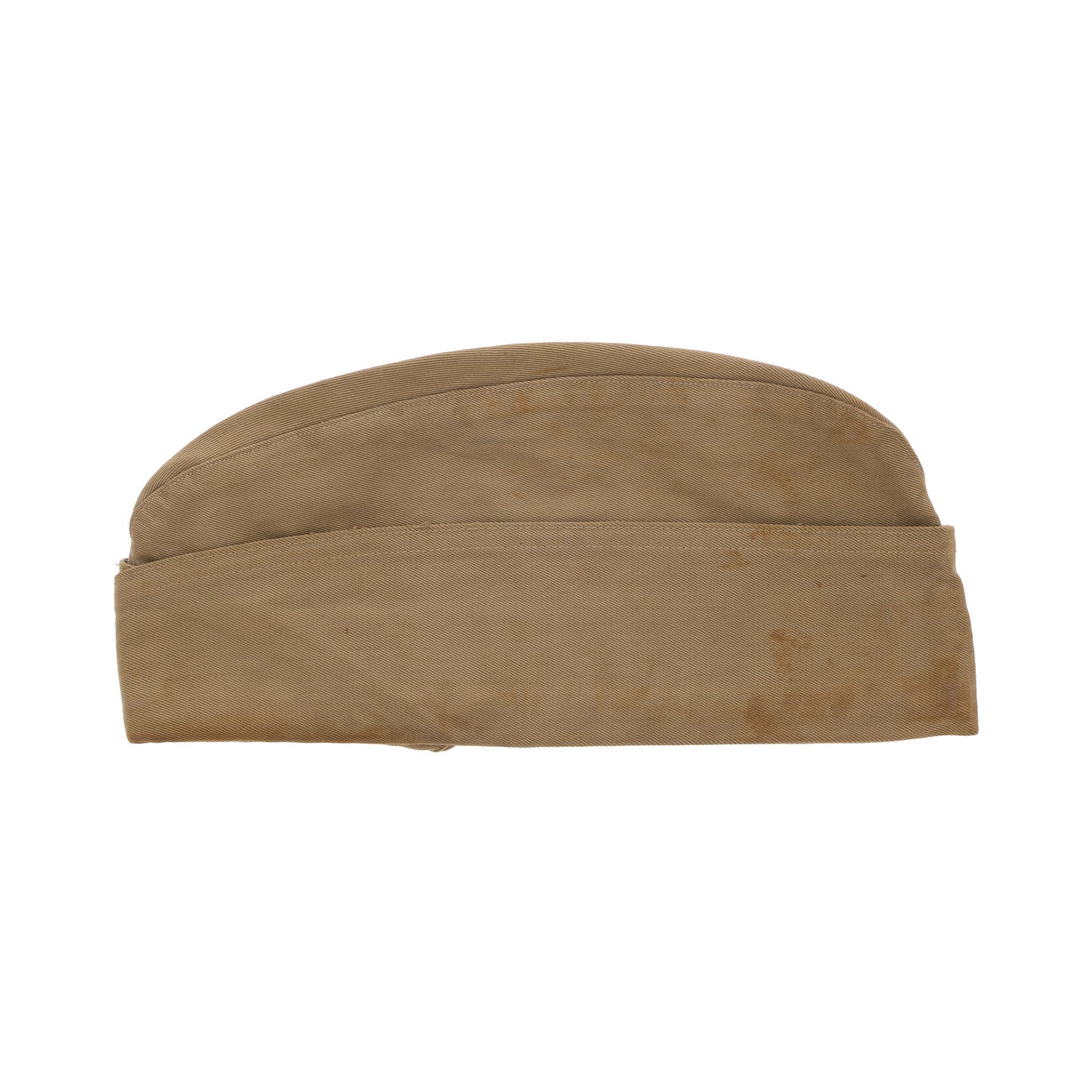 WWII U.S. Army Khaki Garrison Cap Marked with Laundry Number