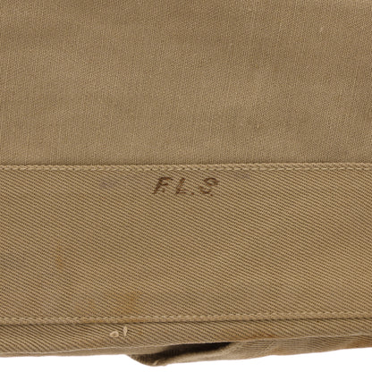 WWII U.S. Army Khaki Garrison Cap Marked with Laundry Number