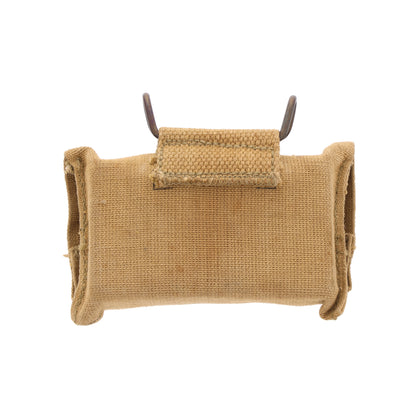 WWII U.S. M1910 First Aid Pouch by J.Q.M.D. with Carlisle Bandage (1942)