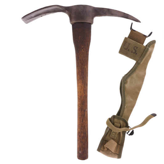 WWII U.S. Army M1910 Pickaxe by Diamond Calk with Cover by W.L. Dumas Mfg. Co. (1944)