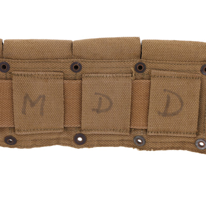 WWII U.S. Army M1923 Ammunition Belt for M-1 Garand by R. M. Co. (1942)