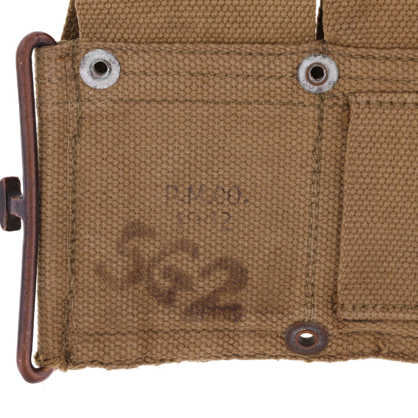 WWII U.S. Army M1923 Ammunition Belt for M-1 Garand by R. M. Co. (1942)
