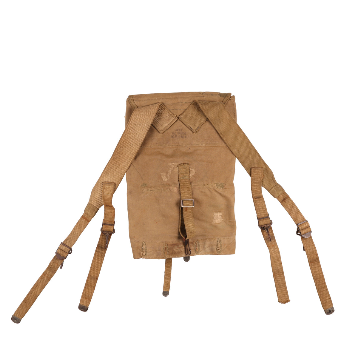 WWII U.S. Army M1928 Haversack by A. Reif & Co. Marked with Laundry Number (1942)