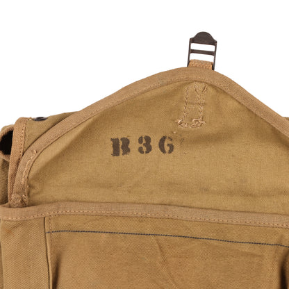 WWII U.S. Army M1928 Haversack by Baker-Lockwood Mfg. Co., Inc. with Pack Carrier & M1936 Pistol Belt Identified to George Petavine Jr. (1941)
