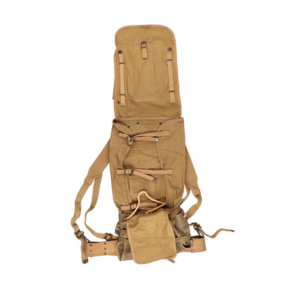 WWII U.S. Army M1928 Haversack by Baker-Lockwood Mfg. Co., Inc. with Pack Carrier & M1936 Pistol Belt Identified to George Petavine Jr. (1941)