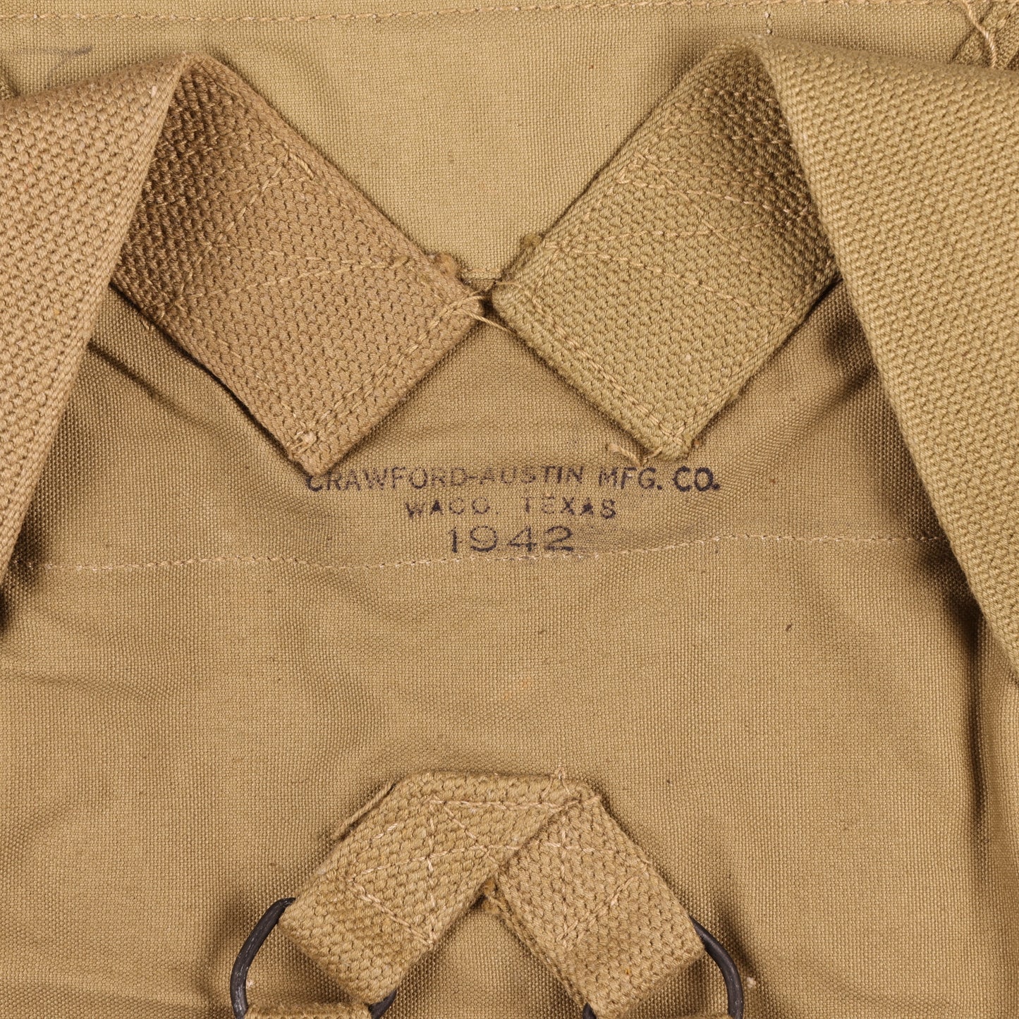 WWII U.S. Army M1928 Haversack by Crawford-Austin Mfg. Co. (1942)
