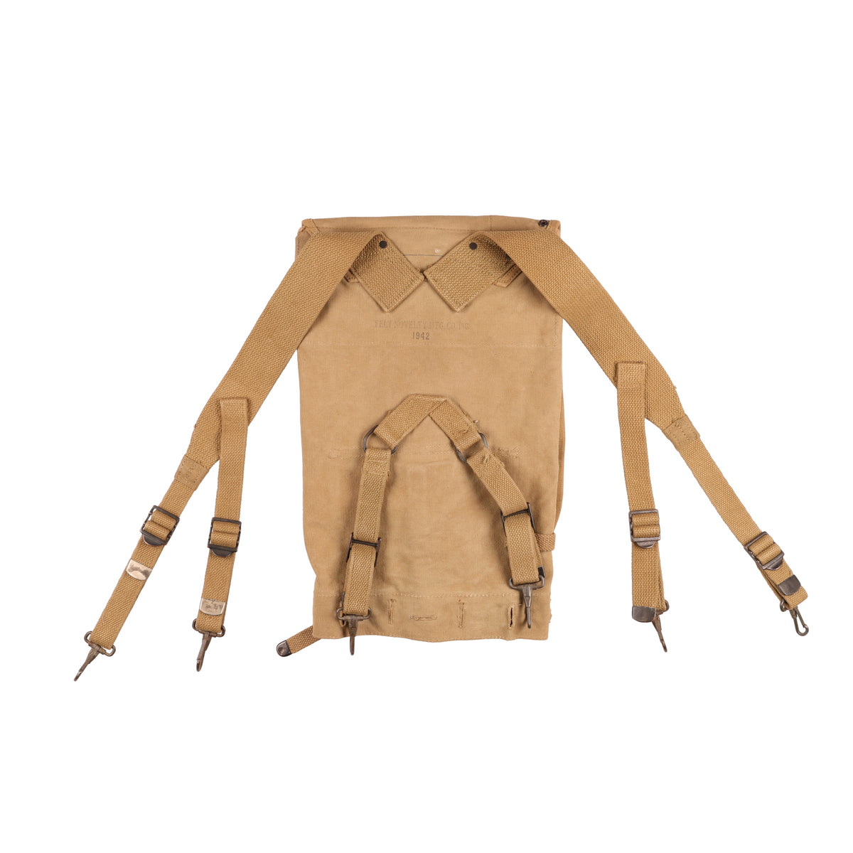 WWII U.S. Army M1928 Haversack by Felt Novelty Mfg. Co., Inc. Marked with Laundry Number (1942)