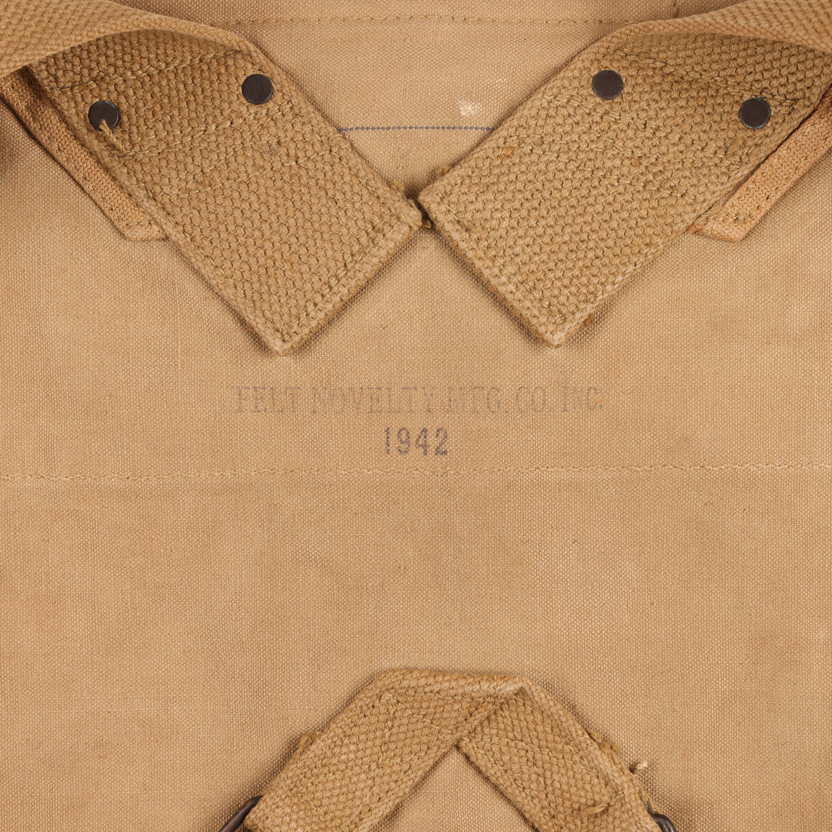 WWII U.S. Army M1928 Haversack by Felt Novelty Mfg. Co., Inc. Marked with Laundry Number (1942)