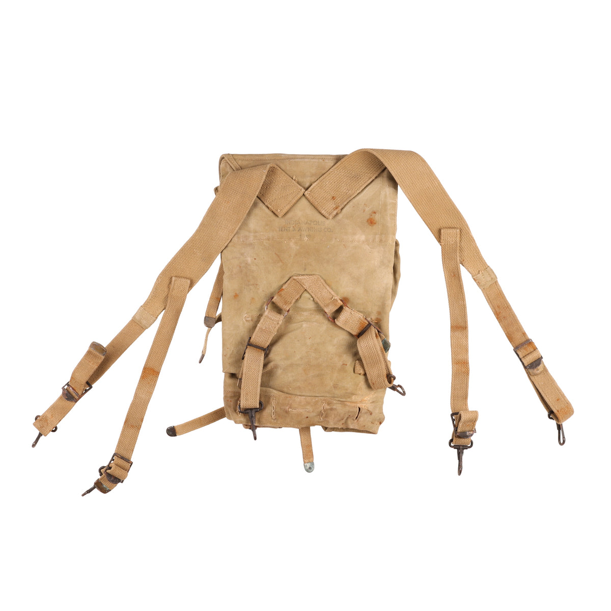 WWII U.S. Army M1928 Haversack by Indianapolis Tent & Awning Co. (1942)