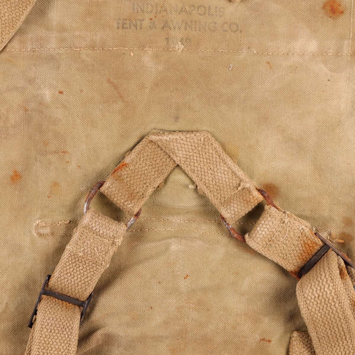 WWII U.S. Army M1928 Haversack by Indianapolis Tent & Awning Co. (1942)