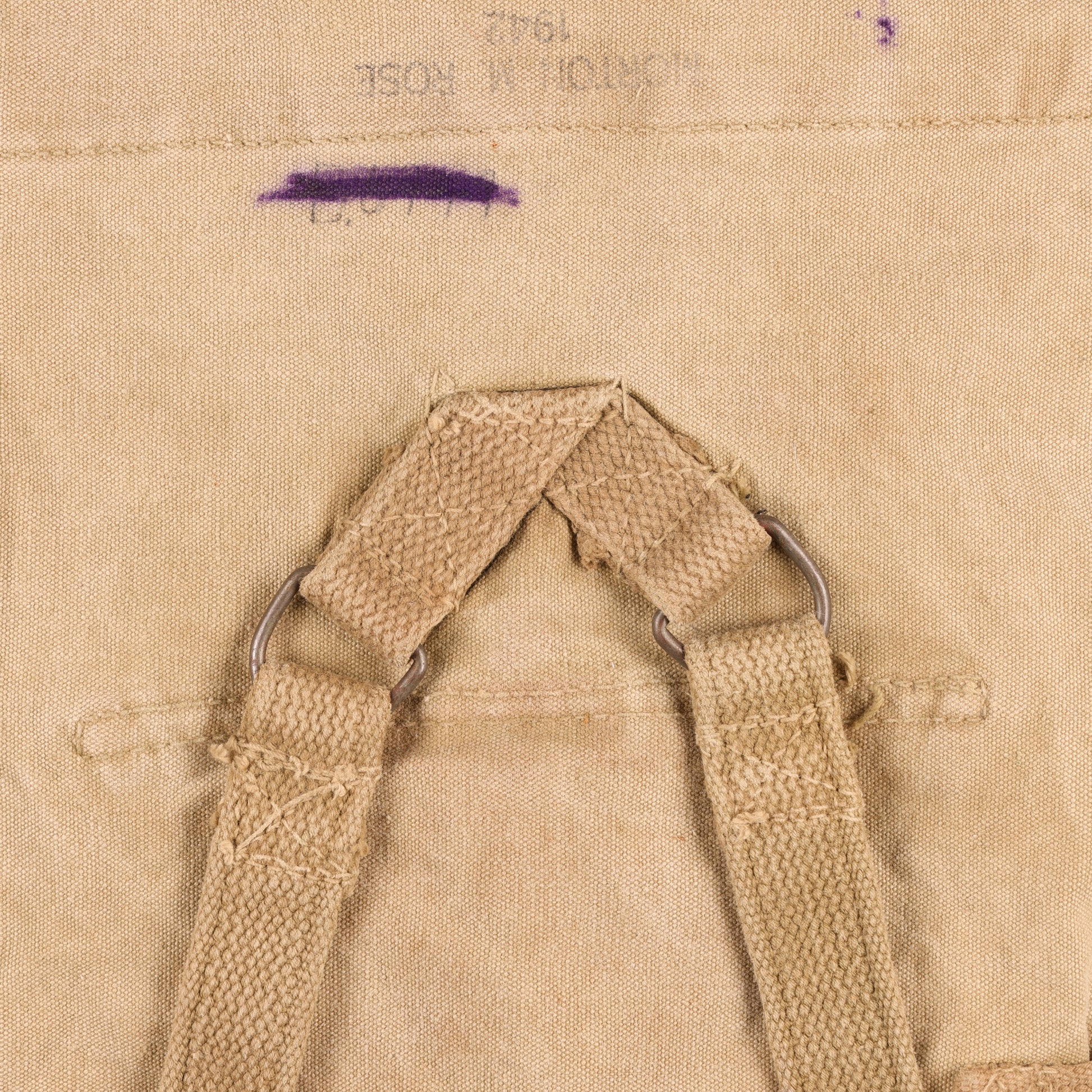 WWII U.S. Army M1928 Haversack by Morton M. Rose Marked with Laundry Number (1942)