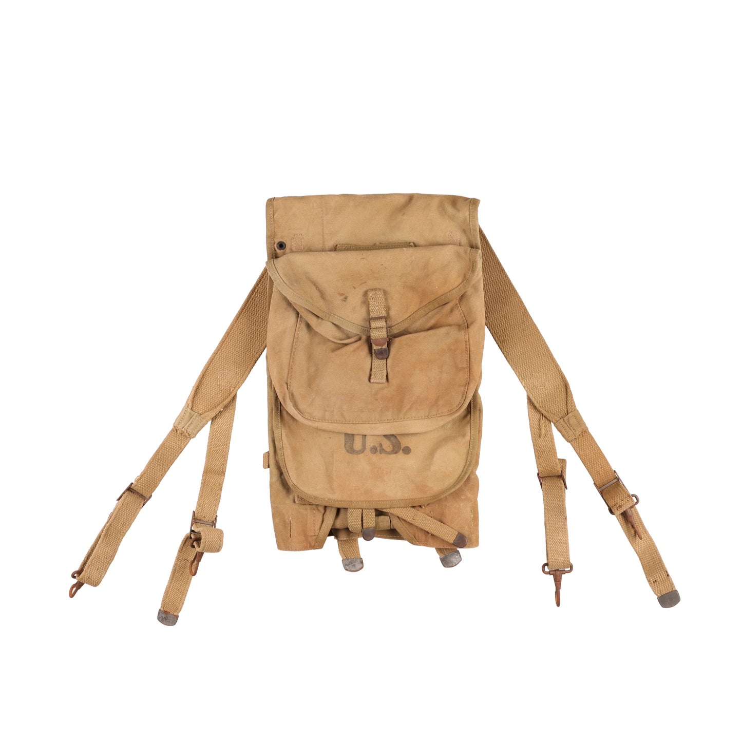 WWII U.S. Army M1928 Haversack by Rubero Marked with Laundry Number (1942)