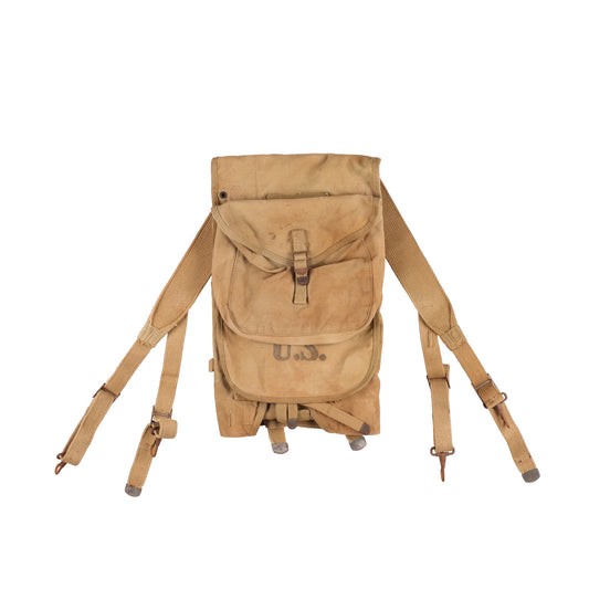 WWII U.S. Army M1928 Haversack by Rubro Marked with Laundry Number (1942)