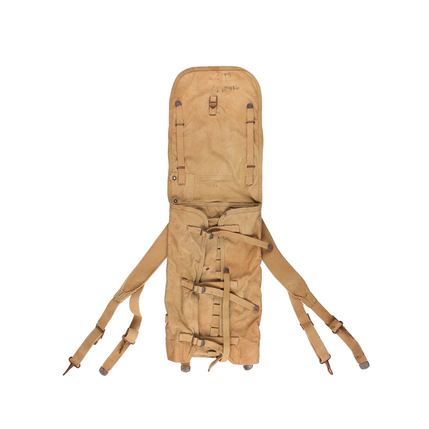 WWII U.S. Army M1928 Haversack by Rubero Marked with Laundry Number (1942)