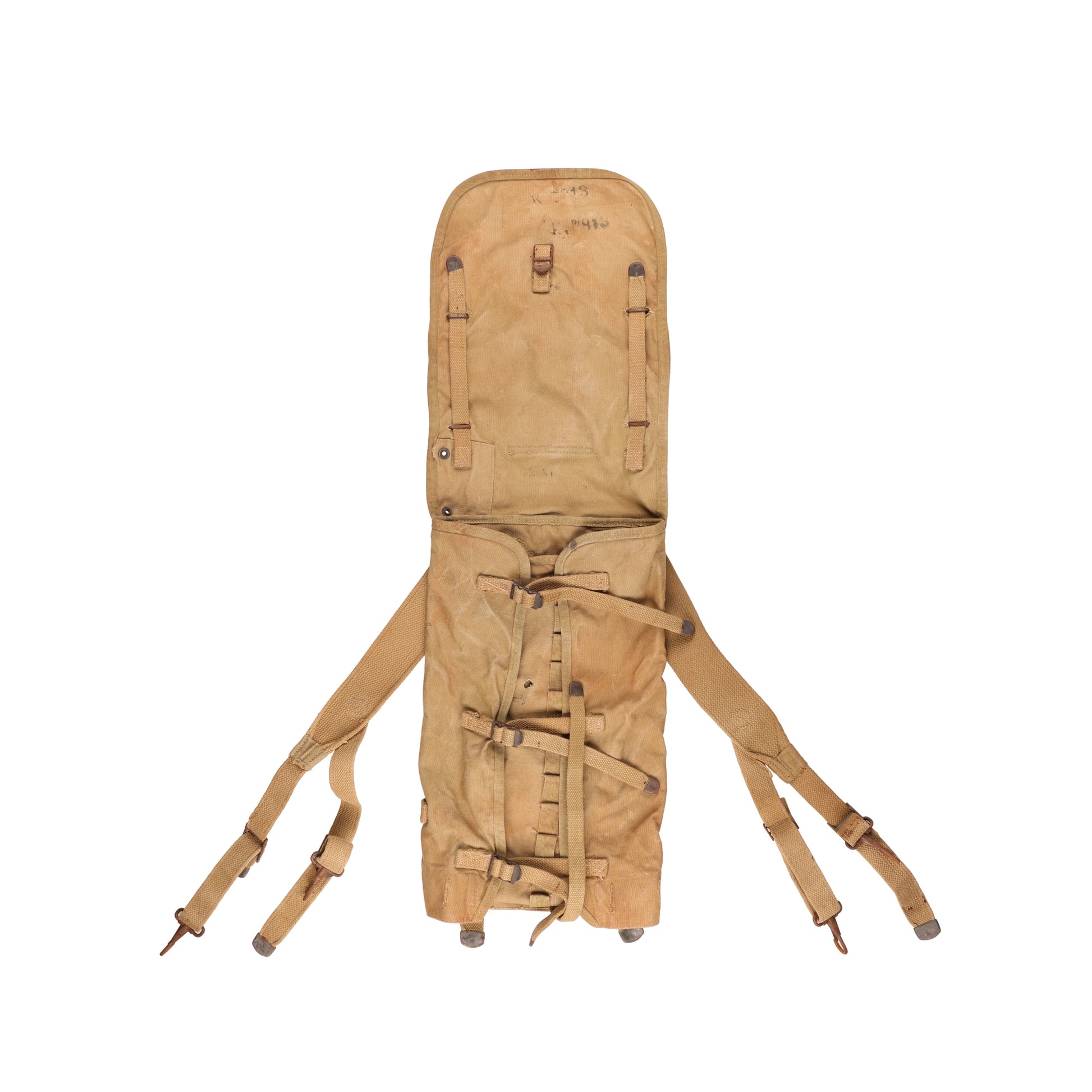 WWII U.S. Army M1928 Haversack by Rubero Marked with Laundry Number (1942)