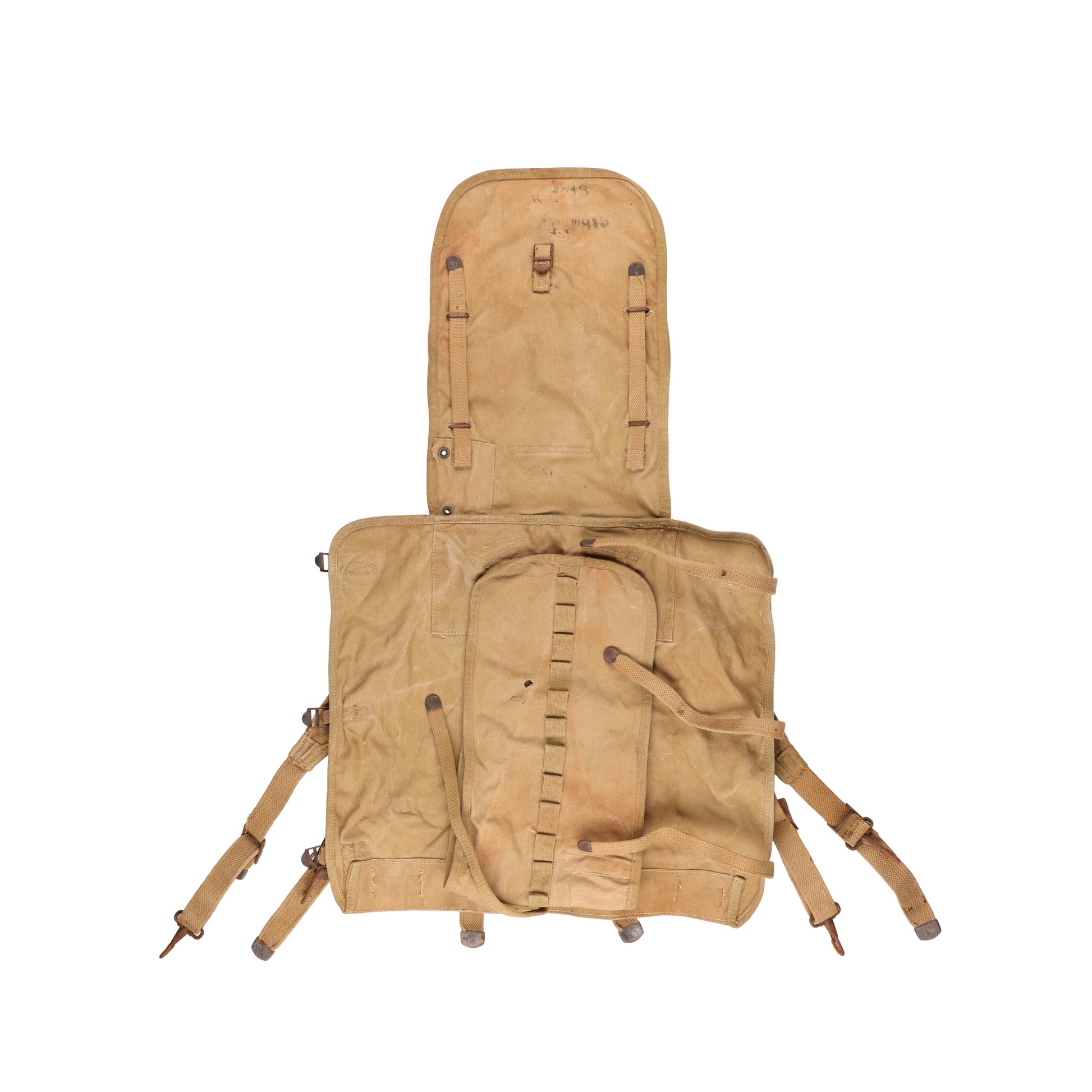 WWII U.S. Army M1928 Haversack by Rubero Marked with Laundry Number (1942)
