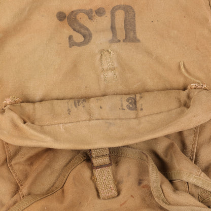 WWII U.S. Army M1928 Haversack by Rubero Marked with Laundry Number (1942)