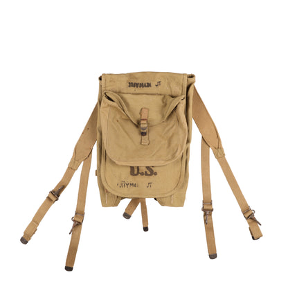 WWII U.S. Army M1928 Haversack by Rubro Marked with Names (1942)