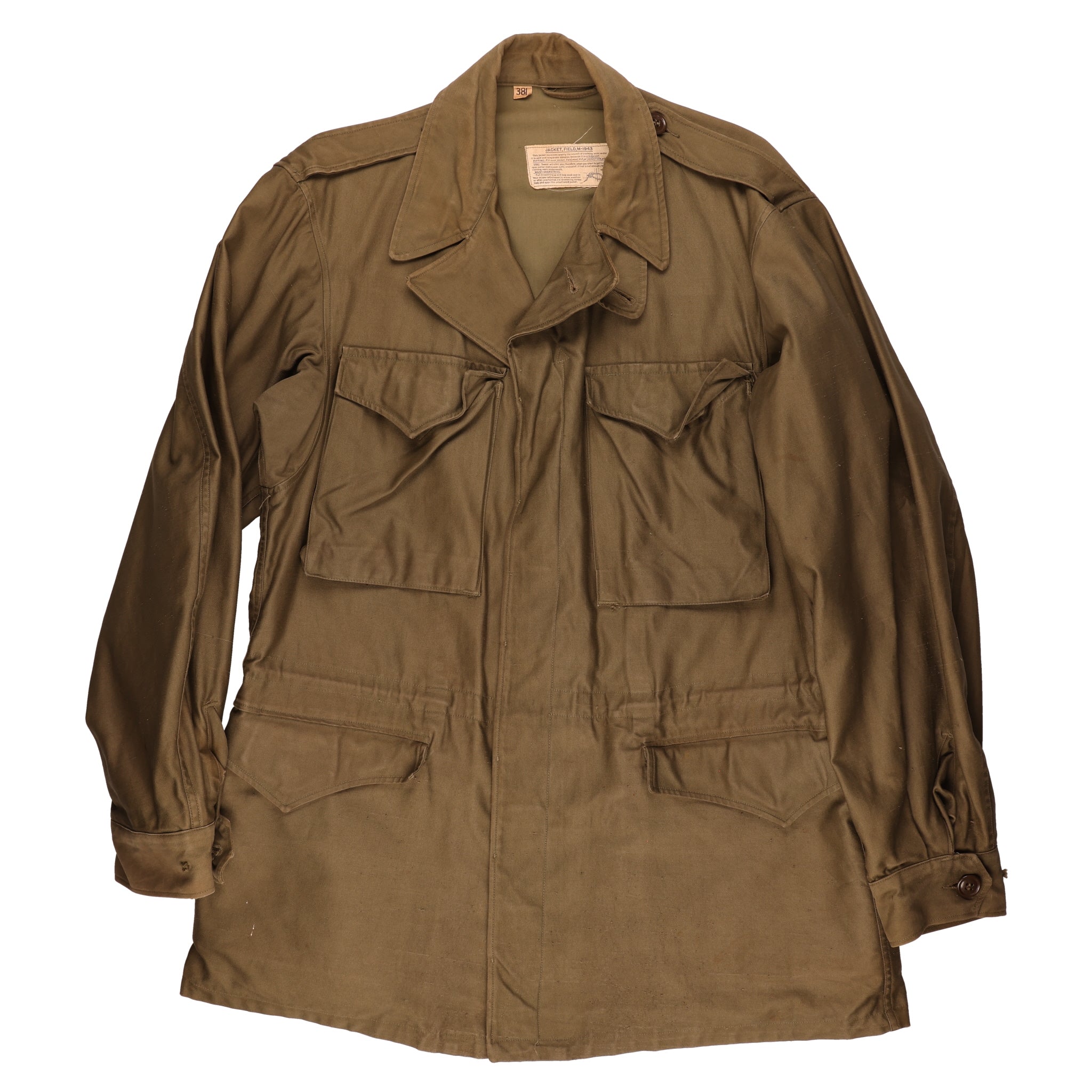 WWII U.S. Army M1943 Field Jacket by Stanley's Sportswear Size 38L