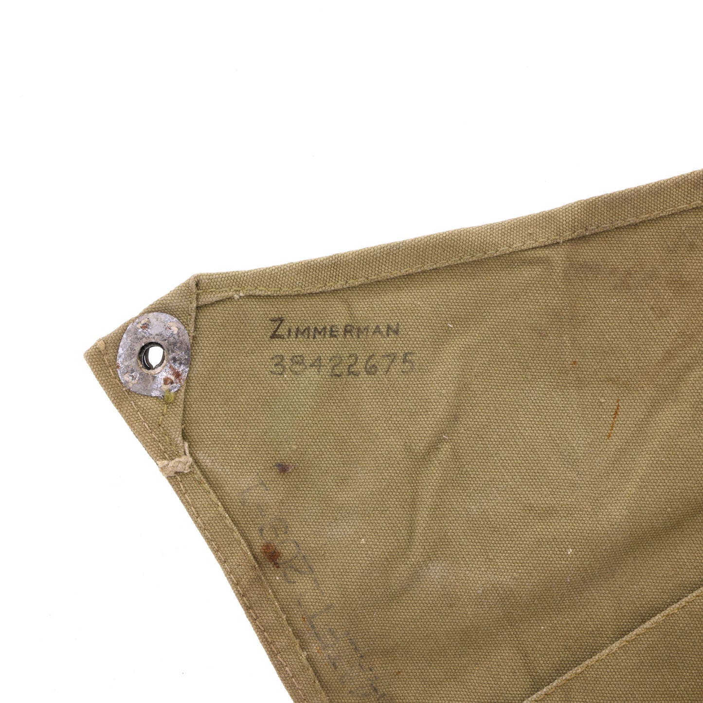 WWII U.S. Army M4 Lightweight Service Gas Mask Bag Identified to Clayton J. Zimmerman