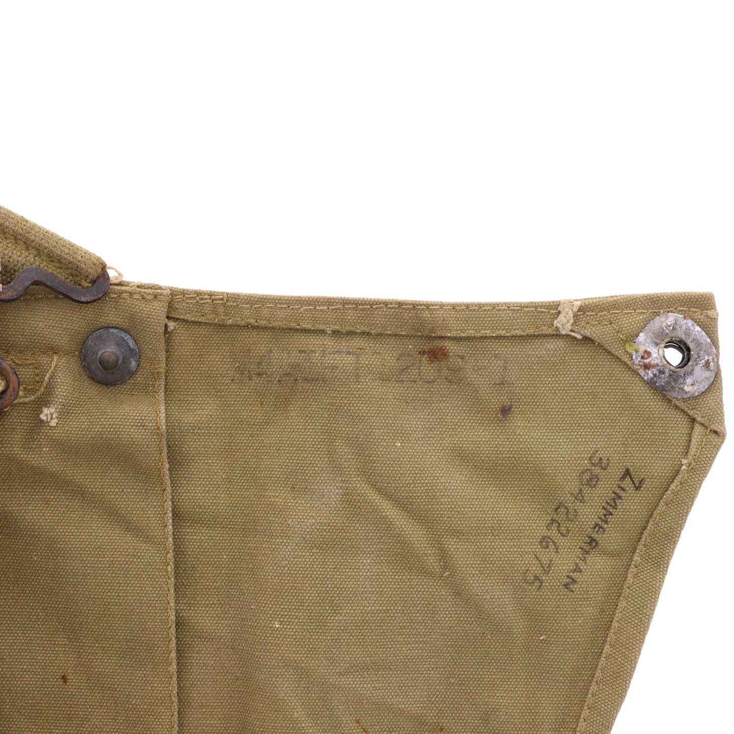 WWII U.S. Army M4 Lightweight Service Gas Mask Bag Identified to Clayton J. Zimmerman