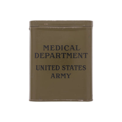 WWII U.S. Army Medical Department Tin Canister for Iodine Swabs